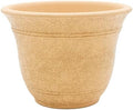 The HC Companies Sierra Round Self-Watering Pot - Lightweight Plastic Planter for Herbs & More - Durable Plant Pots for Indoor Plants & Outdoor Plants (10” Arizona Sand, Pack of 1) by TheHCCompanies