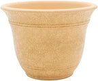 The HC Companies Sierra Round Self-Watering Pot - Lightweight Plastic Planter for Herbs & More - Durable Plant Pots for Indoor Plants & Outdoor Plants (10” Arizona Sand, Pack of 1) by TheHCCompanies