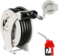3/4" Diesel Fuel Hose Reel 50ft 300 PSI Retractable Heavy Duty Hose for Kerosene Spring Driven Auto Swivel Fuel Pump Transfer Hose with Nozzle Refueling for Service Truck Tank Boats Air Vehicle by FADHOLE