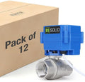 U.S. Solid Motorized Ball Valve- 3/4" NSF Certified 304SS Ball Valve with Full Port, 9-24V AC/DC and 2 Wire Auto Return Setup(Pack of 12) by USSolid