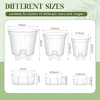 Wonderjune Self Watering Planter, 4.72'', 5.91'', 7.09'', Clear, 9 Pcs - Image 2