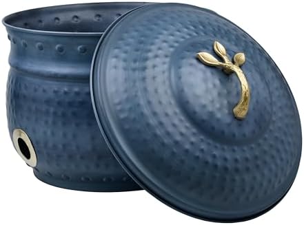 LifeSmart Garden Hose Storage Holder Pot with Lid Antique Green | Expandable Water Hose Container 12 x 16 inches Hold up To 100 ft Outdoor or Indoor Use - Image 3