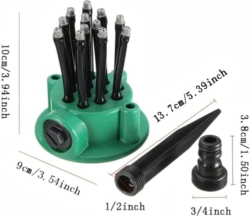 360°Coverage Precision Garden Irrigation Sprinkler, Adjustable Water Saving System Heavy Duty Spike Base, multidirectional lawn sprinkler Stable Rotating Water with Wide Coverage for Yard (3 PCS) - Image 5