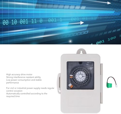 Mechanical Timer Switch Rainproof 24H Cycle Time Relay 30A 250VAC Capacity 100-240VAC for Water Heater Street Lamp Irrigation - Image 2