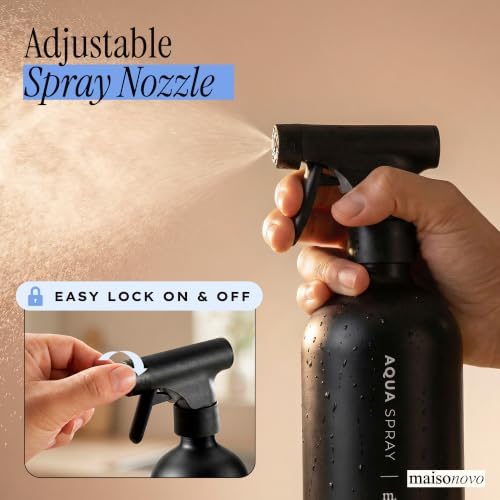 MaisoNovo Black Glass Spray Bottle for Hair | 16.9 Oz, Pack of 2 - Image 5