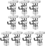 BH Angle Stop Valve 1/2" Nominal Compression x 3/8" OD, 1/4-Turn Shut Off Valve, Chrome Plated Brass, for Bathroom Toilet Kitchen Shower Plumbing(10 Pack) by BH