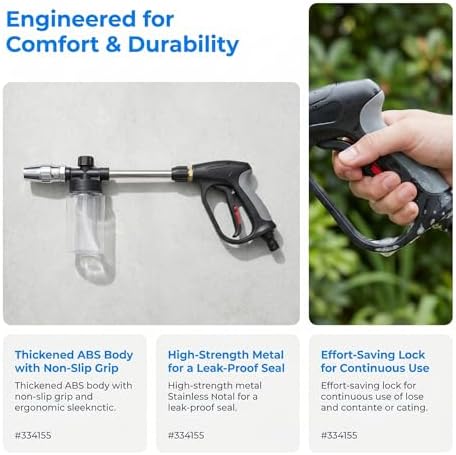 Garden Hose High Pressure Nozzle, Powerful Hose Nozzle High Pressure, Professional, Utilizes Hydraulic Boosting Technology for Garden Hoses, Cars, Lawns, and Outdoor Cleaning, Effortless Removal (B) - Image 6