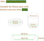 Plant Saucer Tray for Ceramic Plastic Pots, 18 inch Plant Saucers for Indoors, Pot Saucers Trays, Bird Bath Bowls, Flower Planter Water Drip Trays for Pots Base (18", Blue) - Image 2