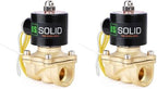 U.S. Solid 3/4" Brass Electric Solenoid Valve 110V AC Normally Closed Non-potable Water, air, Diesel (Pack of 2) by USSolid