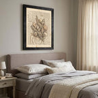 Framed Canvas Wall Art Vintage Seashells and Driftwood Muted Tones on Newspaper Print Canvas Print Poster Black Frame Wall Decor for Living Room Coastal Art, Ocean Decor - 12x16 Inch - Image 6