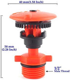 Xiaochen Lawn Irrigation Garden Watering 2~100pcs 1/2" Thread 650L/h 360° Automatic Rotating Sprinkler Rotating Nozzle Garden Lawn Fruit Tree Irrigation Sprinkler (Color : 100pcs per Pack) - Image 3