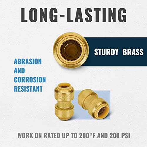 SUNGATOR Push 1/2 Inch Coupling (5 PCS), 3/4 Inch Coupling (5 PCS), 10-Pack - Image 2