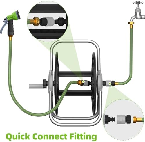Water Hose Reel,Holds 60-80 Ft of 5/8" Hose - Image 5