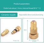Irrigation Nozzles Adjustable Copper Atomizing Nozzles Drip Irrigation Sprayers Garden Cooling Irrigation Equipment Brass Ceramic Spray disc 5pc - Image 2