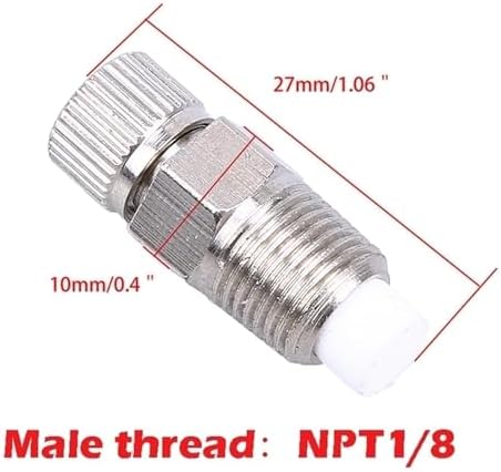 Misting Nozzles, 20pcs Brass Replacement Heads with Filter, High Pressure Atomizing Sprayer for Outdoor Cooling System, 1/8" NPT(0.4mm) - Image 2