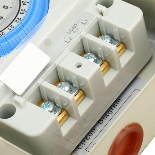 Mechanical Water Heater Timer for Industrial Commercial Residential Use Heavy Duty Lighting and Appliance Timer Switch with Manual Override - Image 7