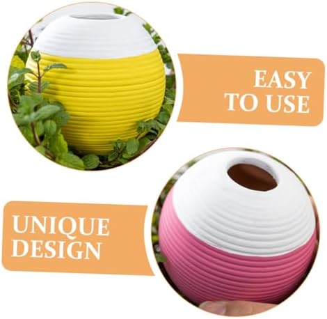 4pcs Ceramic Watering Globes Plant Watering Spikes for Indoor and Outdoor Plants Self Stakes Automatic Drip Irrigation Devices Red Clay Material - Image 7