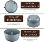 Monarch Abode Garden Hose Holder with Lid – Decorative Water Hose Holders for Outside, Hand Hammered Metal Patina Pot with Drainage, 100ft Waterhose Holder for Outside, Garden Storage Caddy - Image 5
