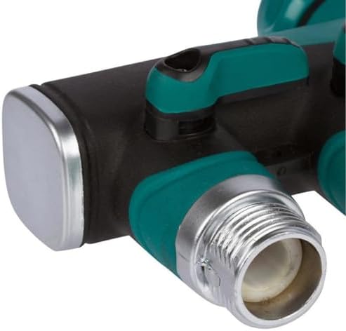 Hose Divider, 4-Way Hose Divider, 4-Way Heavy Duty Water Valve for Tap, 4 Outlets with On/Off Valve - Image 7