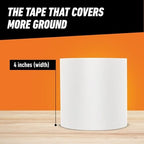 GORILLA Waterproofing Tape, Permanent Seal, White, 4" x 10', 4-Pack - Image 6