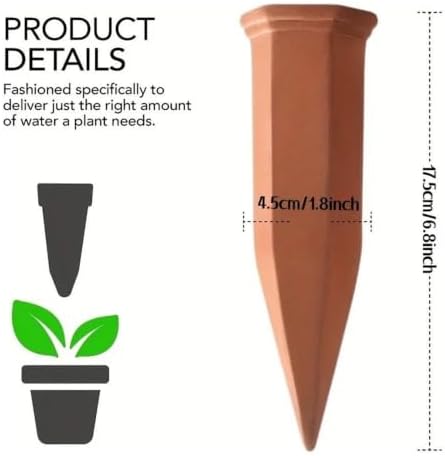 6‑Pack Terracotta Self Watering Spikes,Automatic Waterer for Outdoor Plants - Image 3