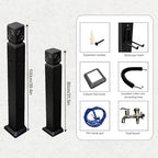 Stainless Steel Outdoor Faucet Column - Garden Hose Holder with Spray Gun, Decorative Water Feature Fountain for Gardens, 39.4 Inch - Image 6