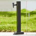 Modern Stainless Steel Garden Water Column with Faucet, Freestanding Hose Stand, Decorative Water Feature Fountain, Hydrant, for Garden Irrigation and Washing - Image 2