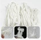 10m White Potted Water Absorbent Polyester Rope Self Watering Wick Cord, for DIY Round Automatic Waterer Soil Moisturizing Part(Length 10m(Dia 5mm)) - Image 3