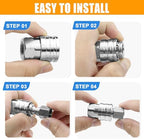 1/4Inch Pressure Washer Quick Connect Fittings,8 Pack,Female & Male Thread - Image 6