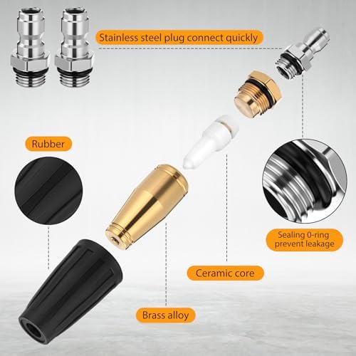 LEIFIDE 4 Pcs Turbo Pressure Washer Nozzle 4000 Psi with 1/4 Inch Connect - Image 3