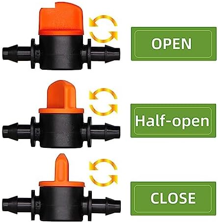 20 Pieces Drip Irrigation Micro Valve Irrigation Switch 4/7 Tubing Hose Barb Water Stop Connector Garden Supplies Accessories (Color : C) - Image 6