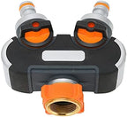 Water Tap Splitter, Hose Splitter 2 Way Valve Aluminum Alloy ABS Faucet Garden Irrigation Balcony Car Washing - Image 7