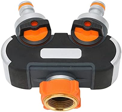 Water Tap Splitter, Hose Splitter 2 Way Valve Aluminum Alloy ABS Faucet Garden Irrigation Balcony Car Washing - Image 7