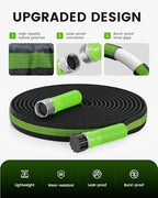 RAINPOINT Flat Soaker Hose 100FT for Garden, Drip Hose with Anodized Aircraft Aluminum Ends, Flexible Leakproof and Save 80% Water Garden Irrigation Hose, Green (50FT X 2Pack) - Image 3