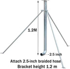 Farm Irrigation Sprinklers On Tripod Base, 360° Heavy-Duty Metal Impulse Sprinkler,Tripod Sprinkler, Large-Area Rotating Rocker Nozzle Lawn Sprayer, for Farms, Orchards - Image 4