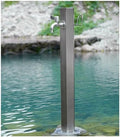 Floor Mounted Faucet Outdoor Water Pipe Vertical Fountain Irrigation Column,Stainless Steel Hexagon Vertical Garden Water Column - Free Standing Faucet Stand for Home & Garden Irrigation, Du by Unknown