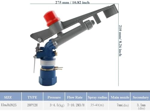 1.0" Agriculture Farm Irrigation Sprinkler 360° Rotary Pack of 2 - Image 5