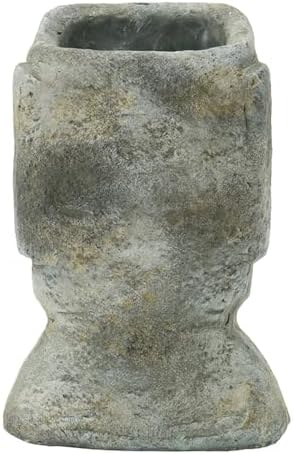 Easter Island Moai Cement Planter, 9 Inch, Gray - Image 6