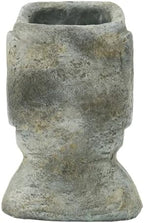 Easter Island Moai Cement Planter, 9 Inch, Gray - Image 6