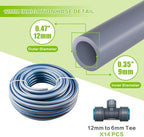 Drip Irrigation System 98ft, Fast Connect Automatic Irrigation Kit with 12mm, 6mm Blank Distribution Tubing and Accessories, DIY Garden Watering Equipment for Garden, Greenhouse, Flower Bed, Patio - Image 5