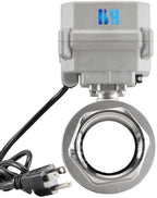 2" DN50 110-230VAC Normally Closed CF8/Stainless Steel 304 Manual Override Motorized Electrical Ball Valve With U.S. Plug - Image 6