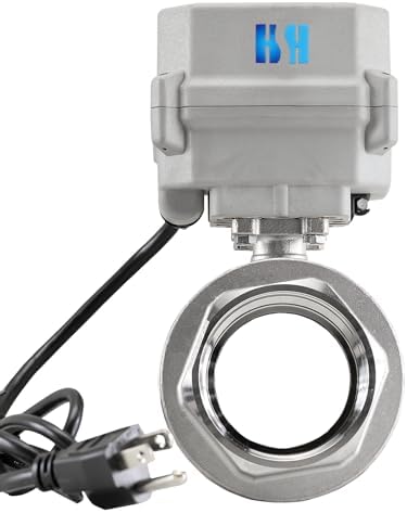 2" DN50 110-230VAC Normally Closed CF8/Stainless Steel 304 Manual Override Motorized Electrical Ball Valve With U.S. Plug - Image 6