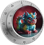 Mechanical Kitchen Timers for Cooking,Animal Toys Printed 60 Minute Magnetic Countdown Timer,Cute Cooking Timers with Alarm,Stainless Steel Time Timer Manual No Batteries Required by Unknown