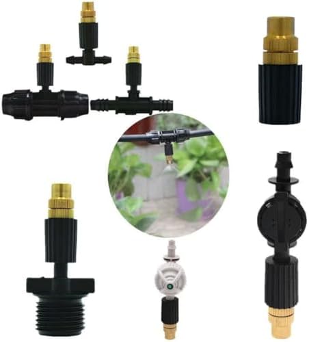 Adjustable Flow Brass Spray Nozzle + Connector Drip Irrigation Nozzle Outdoor Botanical Garden Courtyard Greenhouse Cooling Spray System 50pc Copper Nozzle +4 Points External Thread - Image 7