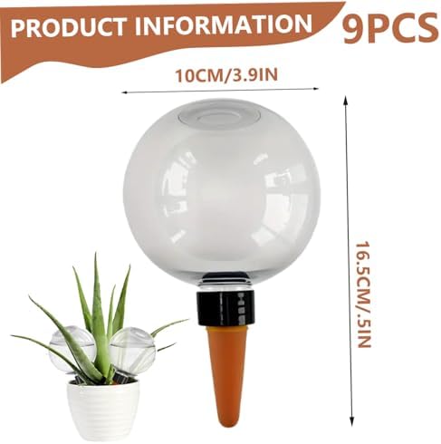 Plant Watering Globes 9Pcs Self Watering Globes, 17.5oz Plastic Automatic Plant Waterer Insert Top Fill with Slow Release Control Plants Devices System - Image 4