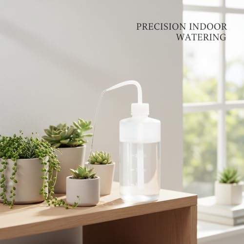 Precision Squeeze Watering Bottle with Narrow Nozzle, Durable POM Plastic for Indoor Plants, White - Image 3