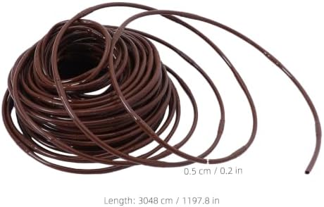 1/4 Inch Brown Drip Irrigation Tubing PVC Garden Watering Line 100ft - Image 2