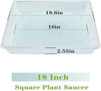 NIMYAU Square Plant Saucer 18 Inch 4 Pack, Plant Stand Plant Trays for Pots Heavy Duty Plastic Plant Saucers for Indoors Outdoors, Flower Pot No Holes Terracotta Plant Lover Gardening Gifts - Image 2