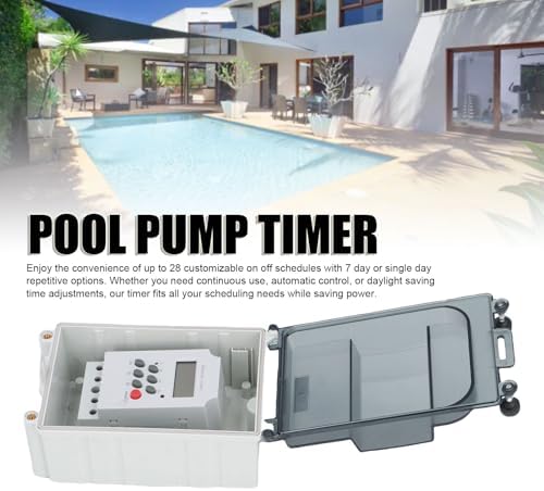 Eujgoov Pool Pump Timer 7 Day Digital Controller 28 On Off Programmable Switch for Water Heater Electrical Timer Box - Image 5