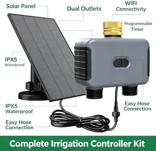 Solar WiFi Water Timer WiFi Solar Irrigation Controller Waterproof - Image 4